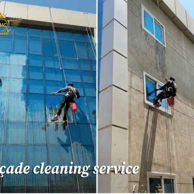 تنظيف الوجهات الزجاجية